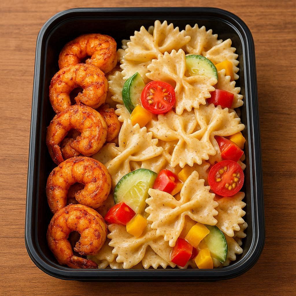 Spicy Cajun Shrimp Pasta Salad