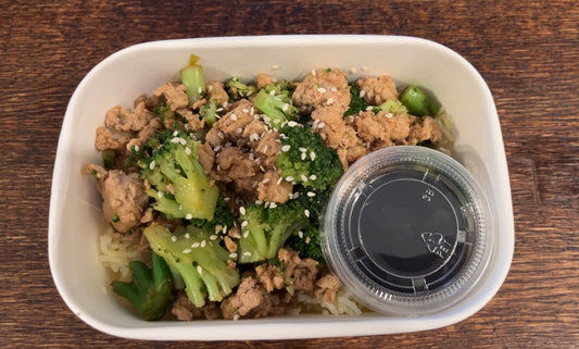 Mongolian Turkey and Broccoli with rice