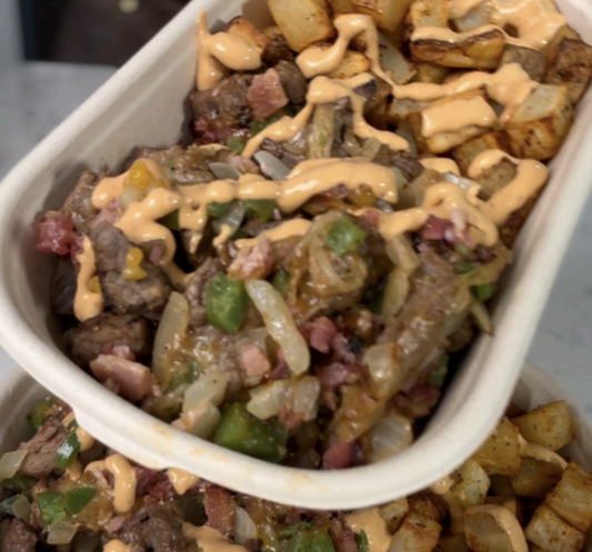 Cheese Steak Skillet Bowl